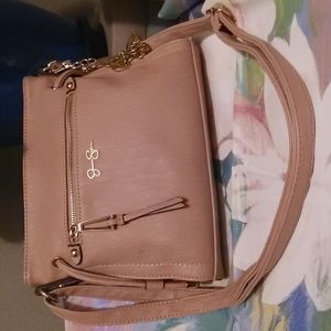 Jessica Simpson Blush Faux Leather Crossbody Shoulder Bag
